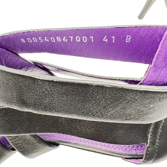 RALPH LAUREN PURPLE LABEL HEELS SANDALS WIDE STRAPPY GLADIATOR LEATHER US SZ 11 - Picture 9 of 10